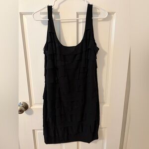 Nine West Black Layered Mini Dress